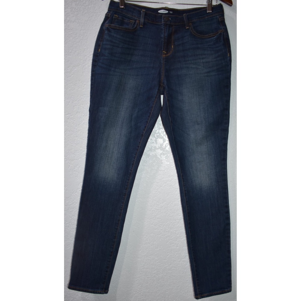 Old Navy Womens Jeans‎ Size 6 Curvy Skinny Leg Blue Stretch Denim Dark Wash